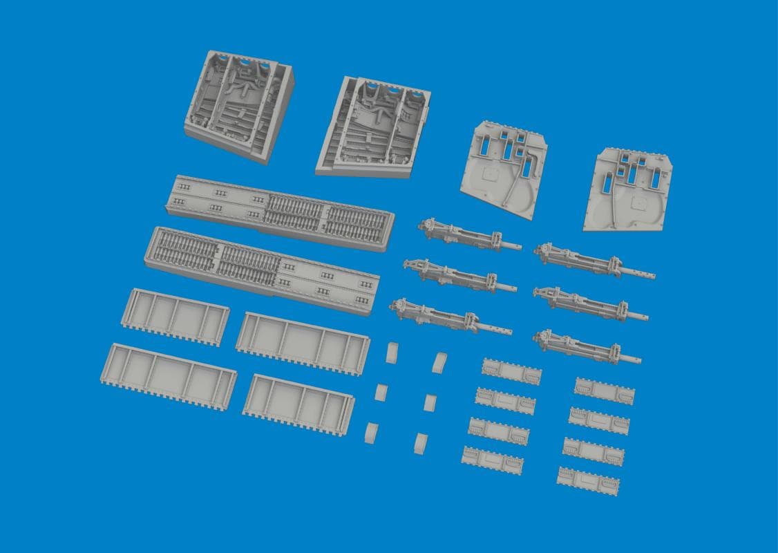 P-40e - Gun Bays - Print [Eduard]