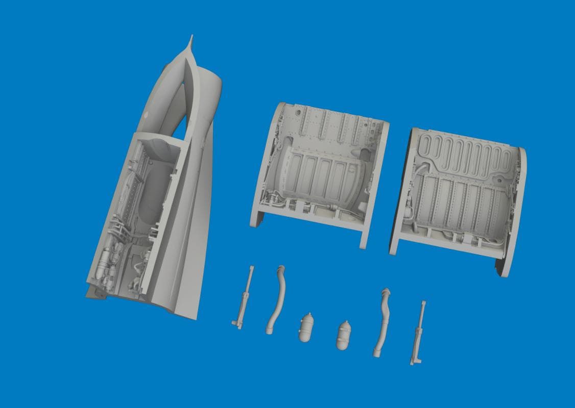 Mig-21f - Wheel Bays - Print [Eduard]