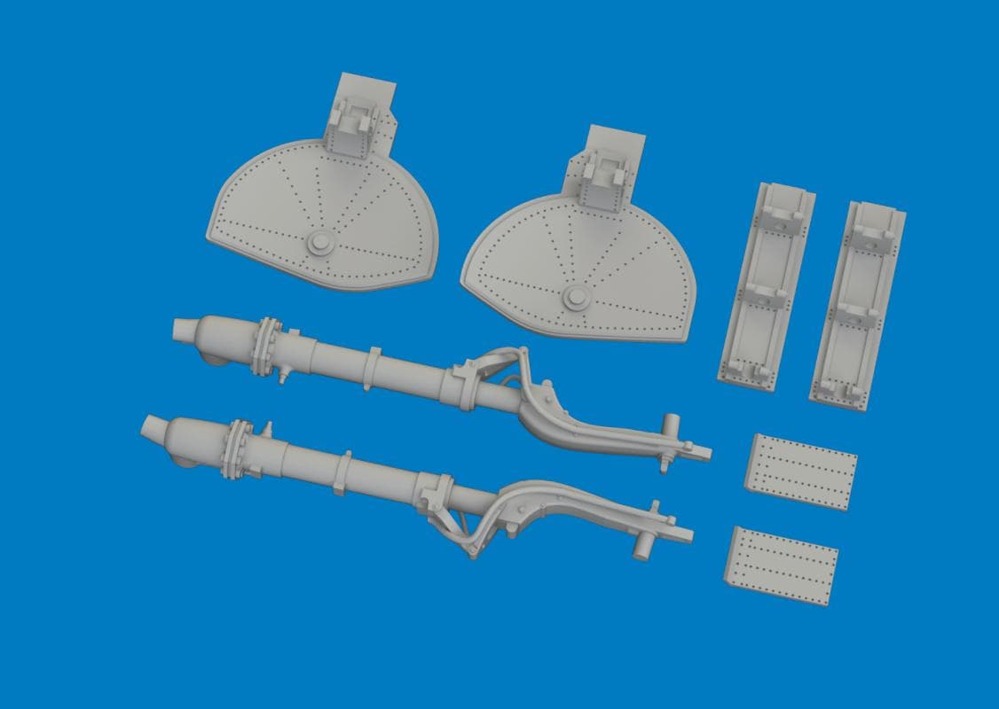 A6m - Undercarriage Legs - Print [Eduard]