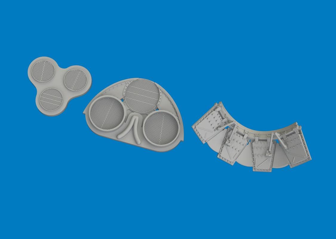 P-40k - Radiators Upgrade Set - Print [Eduard]