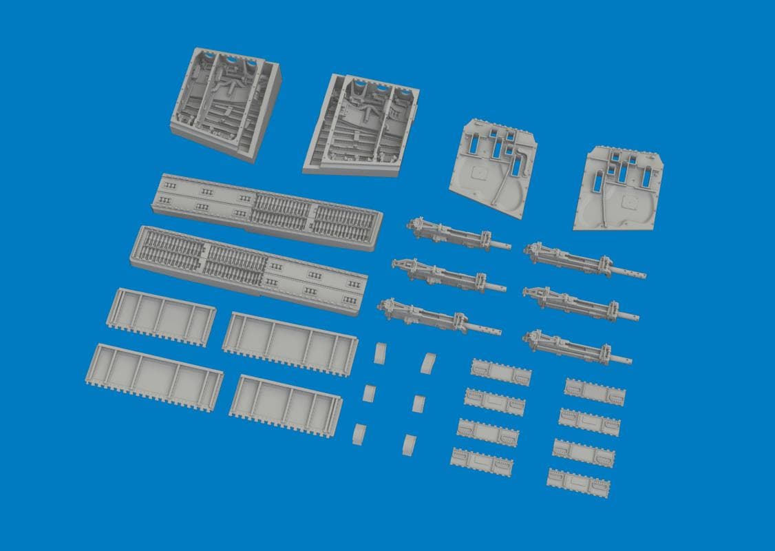 P-40k - Gun Bays - Print [Eduard]