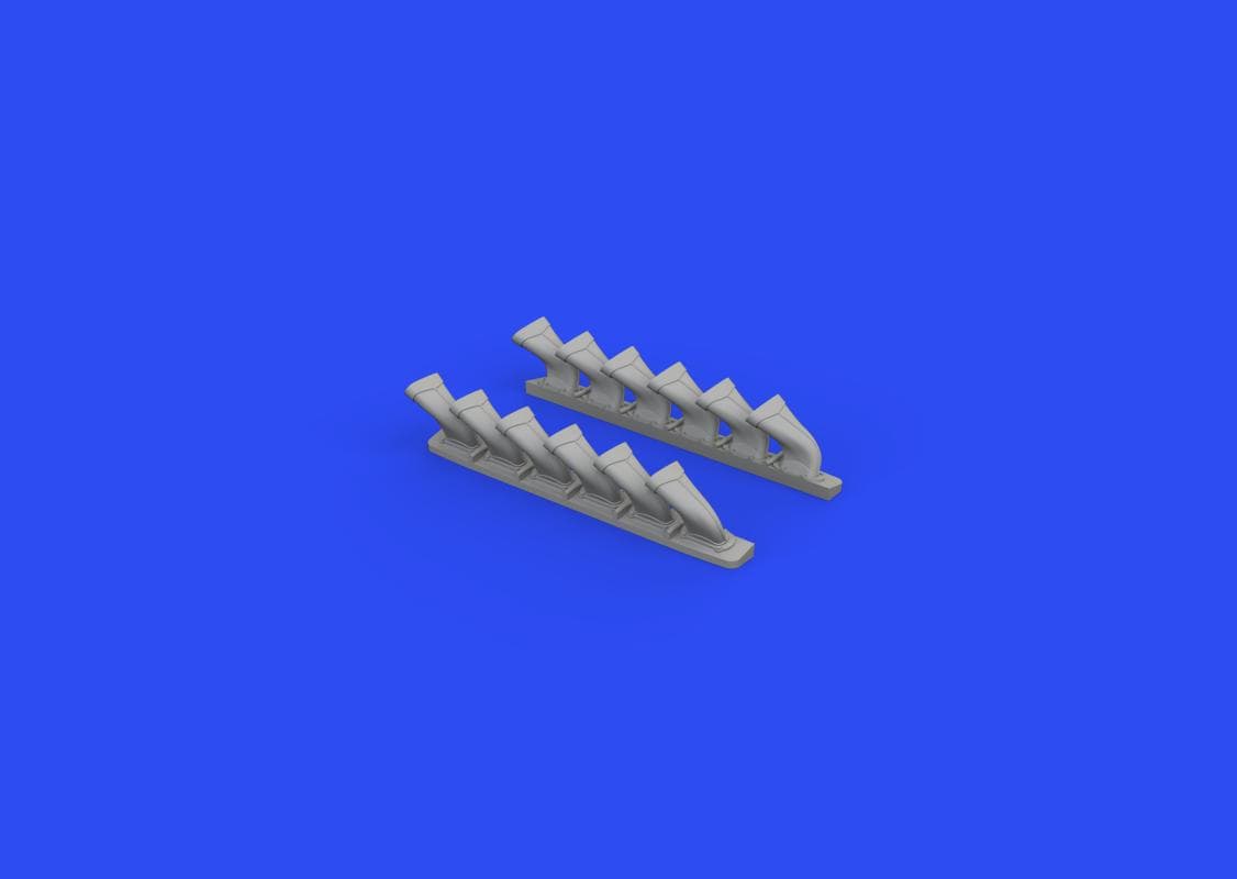 Spitfire Mk.V - Six-Stacks Exhausts Fishtail [Eduard]