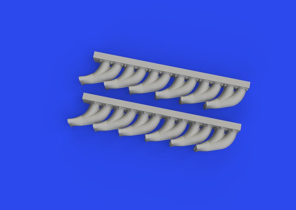 P-39 - Exhaust Stacks Fishtail - Print [Eduard]