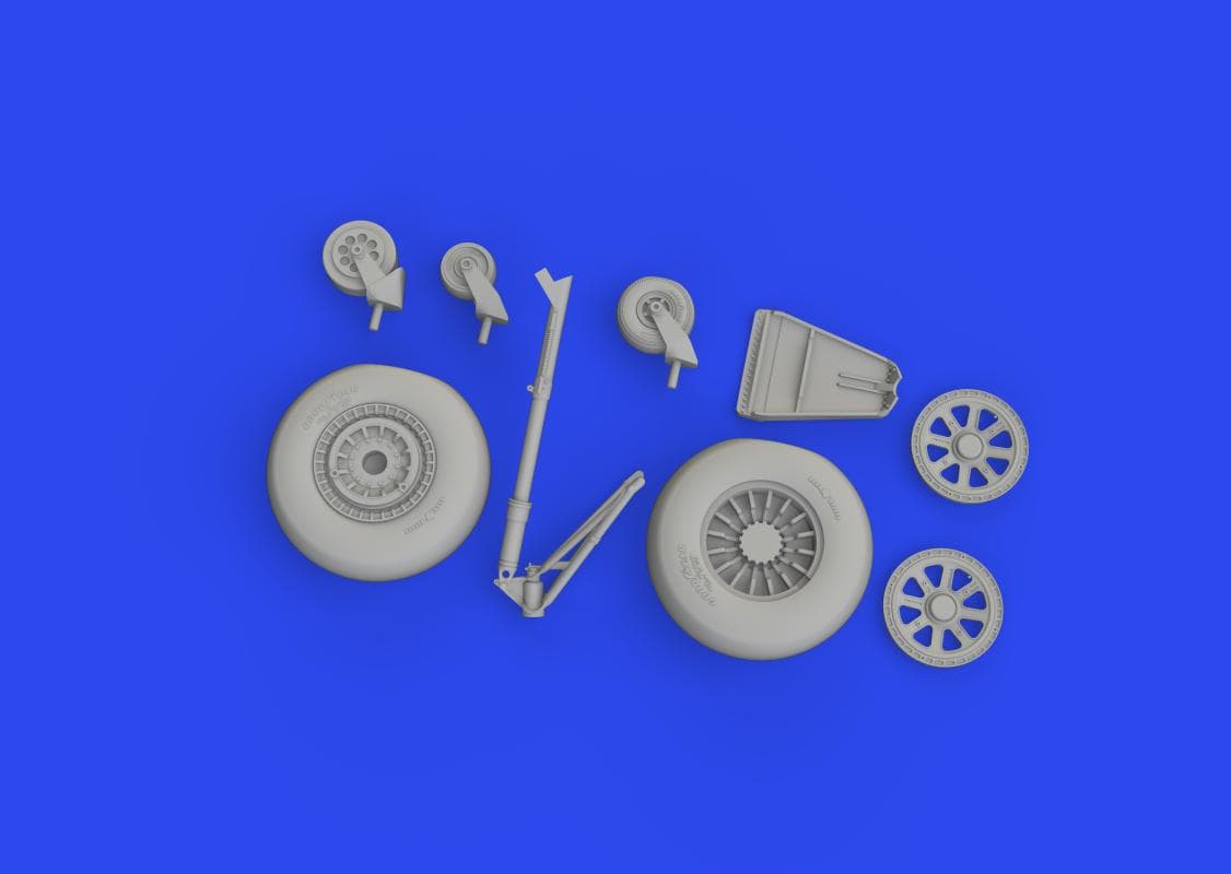 Tbf/Tbm - Wheels W/Smooth Tire [Academy]