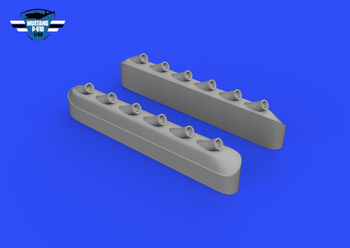 P-51b/C - Exhaust Stacks W/Fairing  [Eduard]