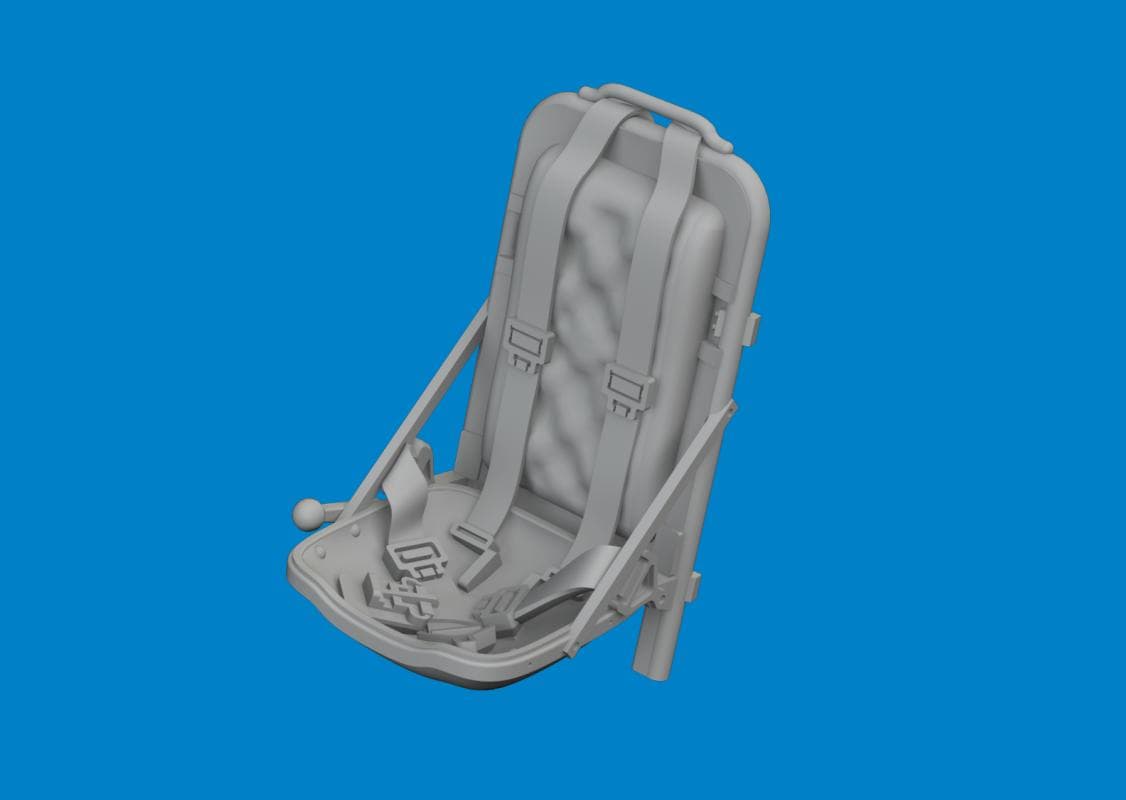 P-51d - Seat W/ Integral Belts - Print [Eduard]