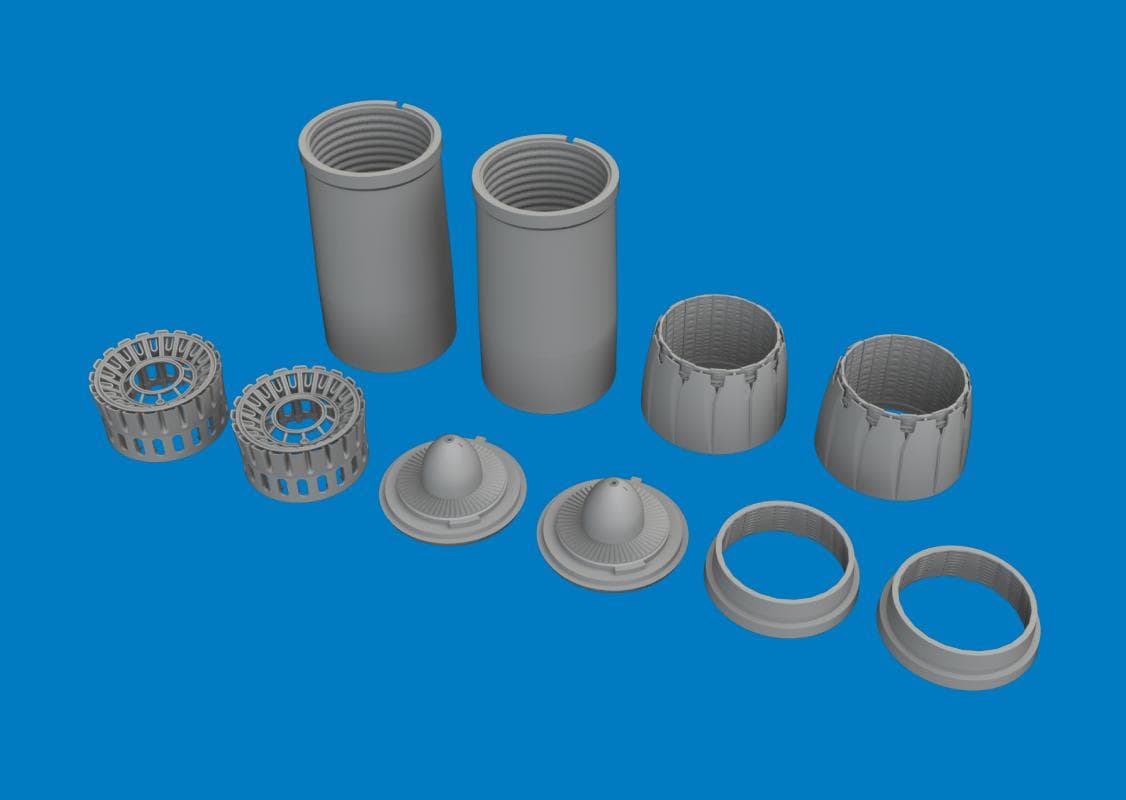 F-14d - Exhaust Nozzles - Print [Tamiya]
