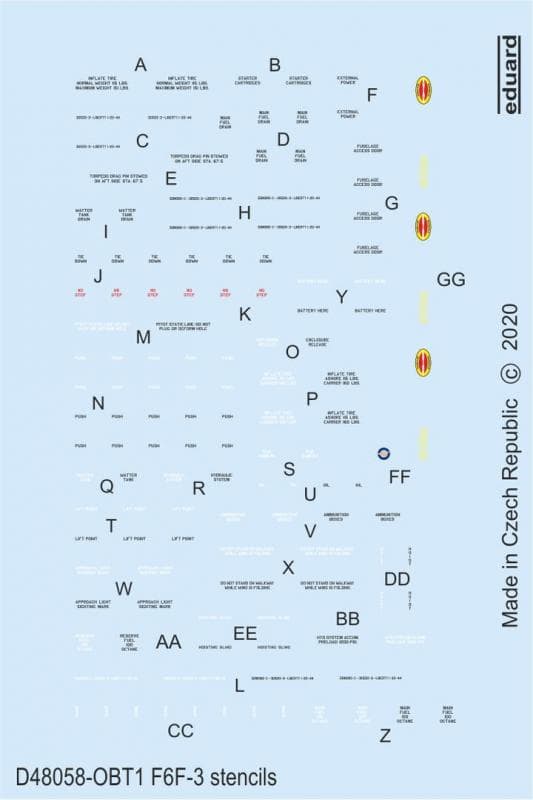 F6f-3 - Stencils [Eduard]