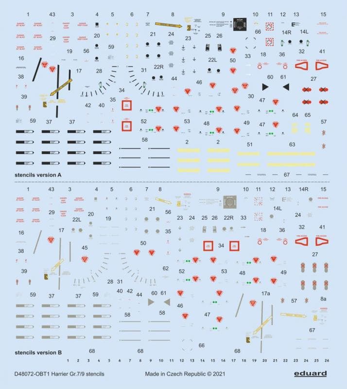 Harrier Gr.7/9 - Stencils [Revell]