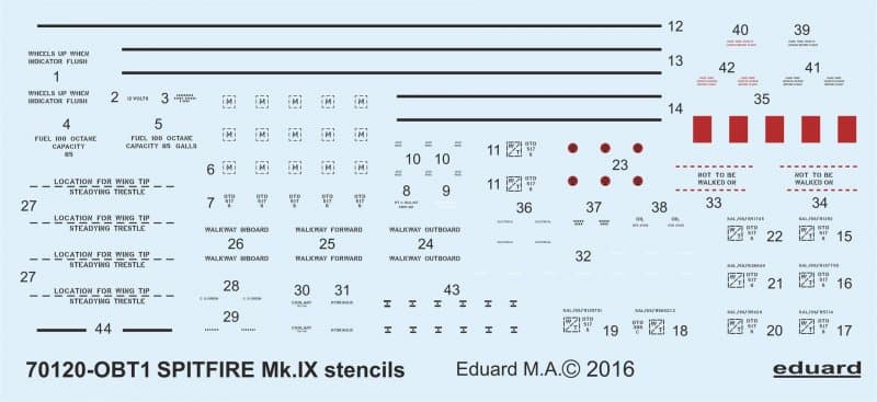 Spitfire Mk.Ix - Stencils [Eduard]