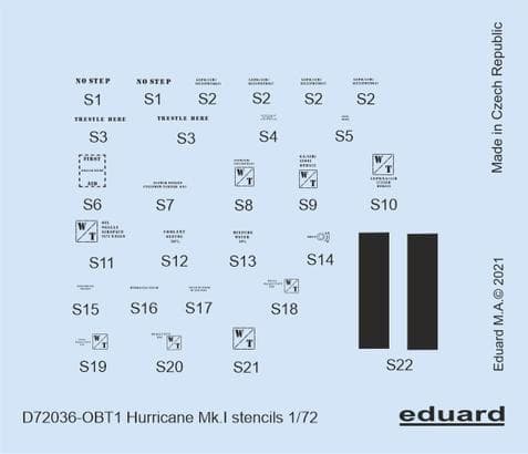 Hurricane Mk.I - Stencils [Arma Hobby]