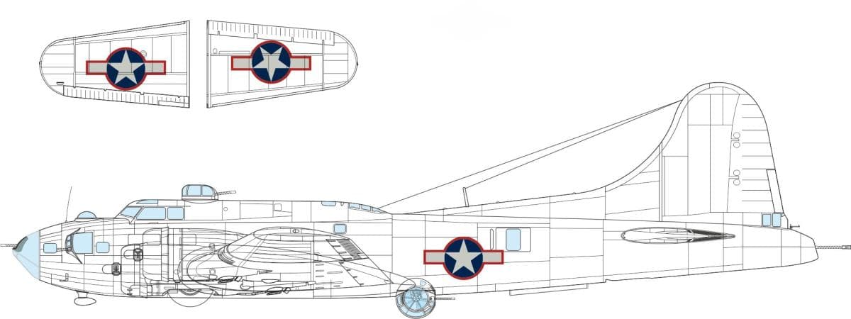 B-17f - Us National Insignia W/ Red Outline [Eduard]