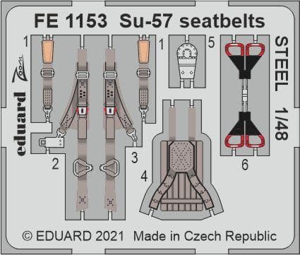 Sukhoi Su-57 - Seatbelts Steel [Zvezda]