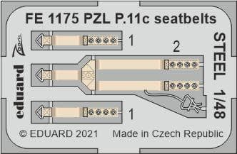 Pzl P.11c - Seatbelts Steel [Arma Hobby]