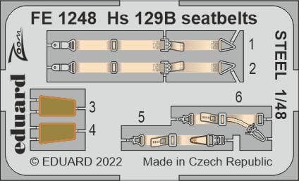 Henschel Hs 129 B - Seatbelts Steel [Hobby 2000]