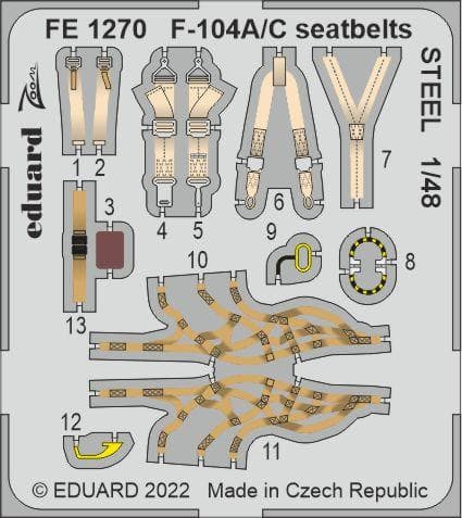 F-104a/C Starfighter - Seatbelts Steel [Kinetic]