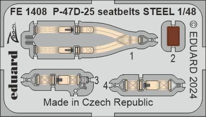 P-47d-25 - Seatbelts Steel [Miniart]