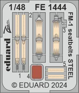 Fm-1 - Seatbelts - Steel   [Tamiya]