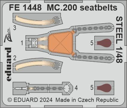 Mc.200 - Seatbelts - Steel [Italeri]