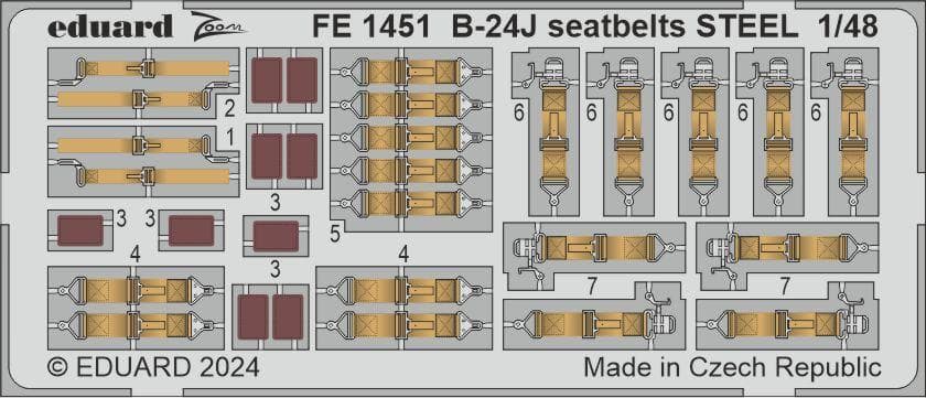B-24j - Seatbelts - Steel [Hobbyboss]