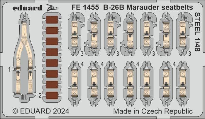 B-26b Marauder - Seatbelts - Steel [Icm]