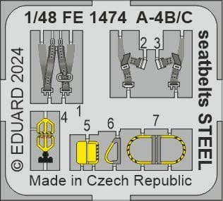 A-4b/C - Seatbelts - Steel [Hobbyboss]