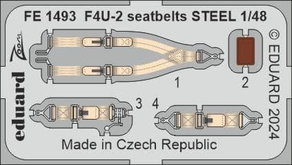 F4u-2 - Seatbelts - Steel  [Hobbyboss]