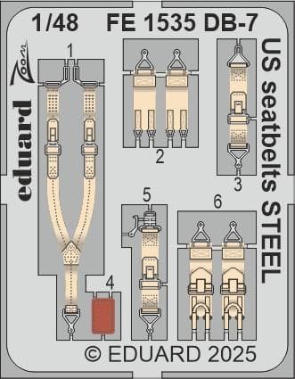 Db-7 Boston Iii Us - Seatbelts - Steel [Hkm]