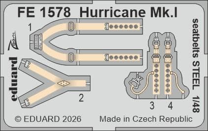 Hurricane Mk.I - Seatbelts - Steel [Arma Hobby]