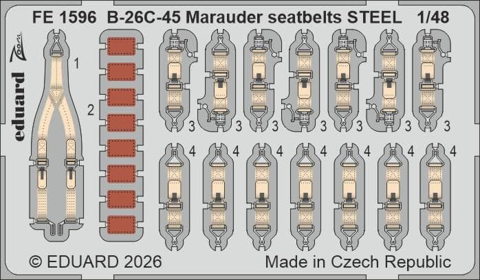 B-26c-45 Marauder - Seatbelts - Steel [Icm]