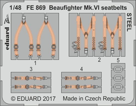 Bristol Beaufighter Mk.Vi - Seatbelts Steel [Tamiya]