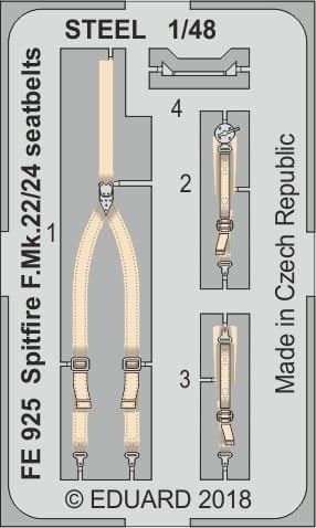 Spitfire F.Mk.22/24 - Seatbelts Steel [Airfix]