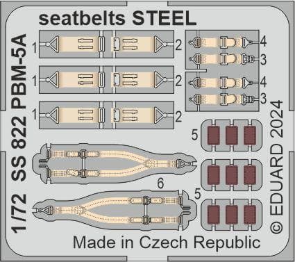 Pbm-5a - Seatbelts - Steel [Academy]