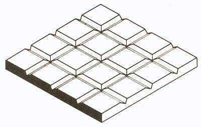 Gehwegplatten , 1x150x300 Mm.Raster 9,5x9,5 Mm, 1 Stück