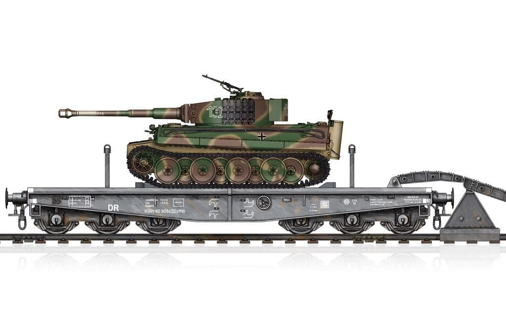 Schwere Plattformwagen Type Ssyms 80&Pz.Kpfw.Vi Ausf.E Sd.Kfz181 Tigeri (Mid Prod.)