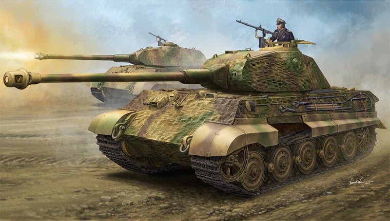 German Sd.Kfz.182 King Tiger Porsche Turret W/Zimmerit