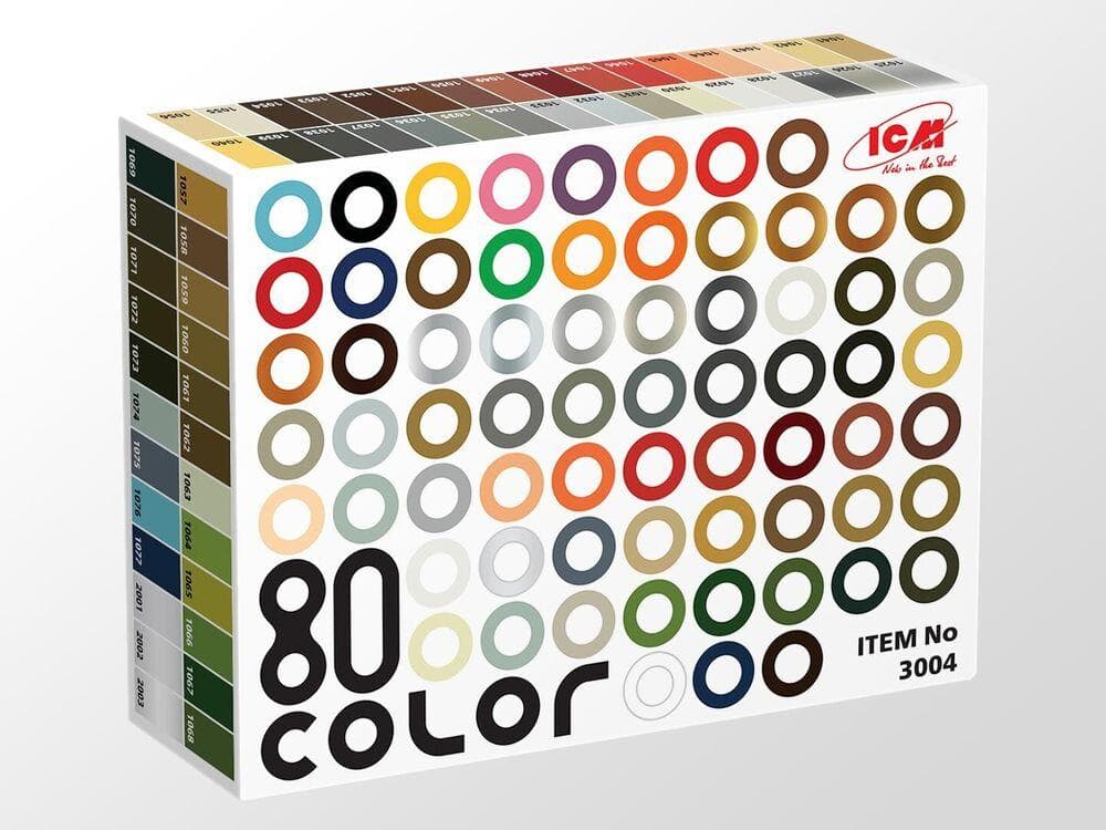 Acrylic Paint Set 80 Pcs (77 Color + 3 Varnishes) (80 X 12ml)