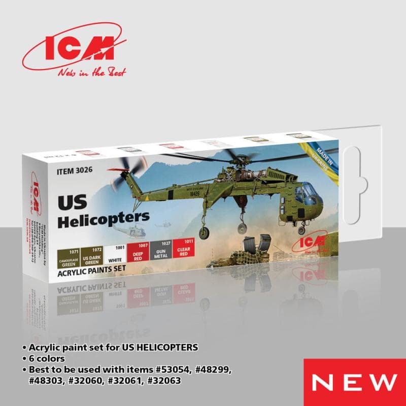Acrylic Paint Set - Us Helicopters [6 X 12 Ml]