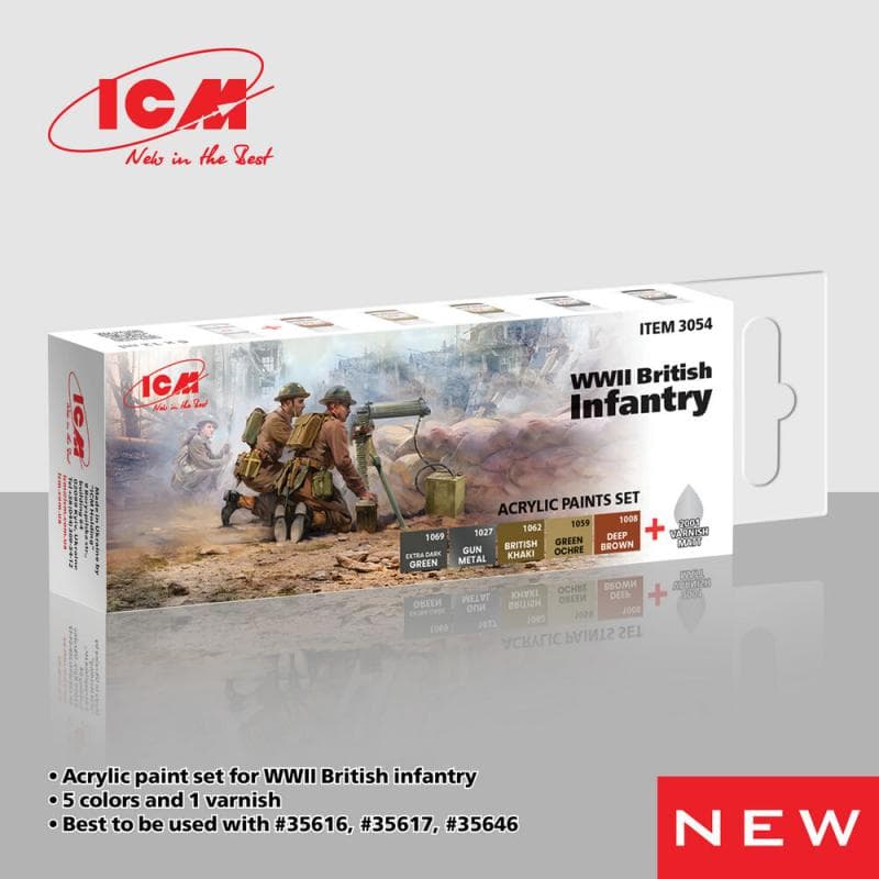 Acrylic Paint Set - Wwii British Infantry [6 X 12 Ml]