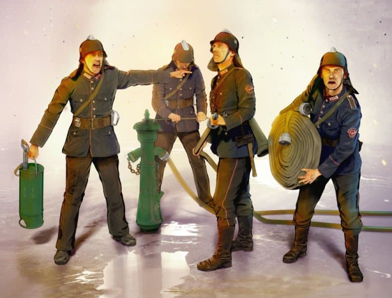 Wwii German Firemen (4 Figuren)