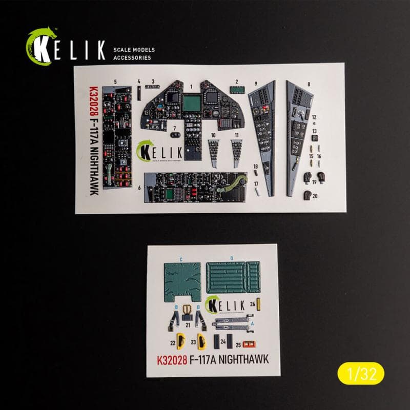 F-117a - Type 2 - Interior 3d-Decals [Trumpeter]