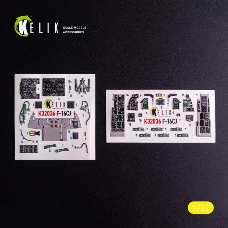 F-16cj - Interior 3d-Decals [Tamiya]