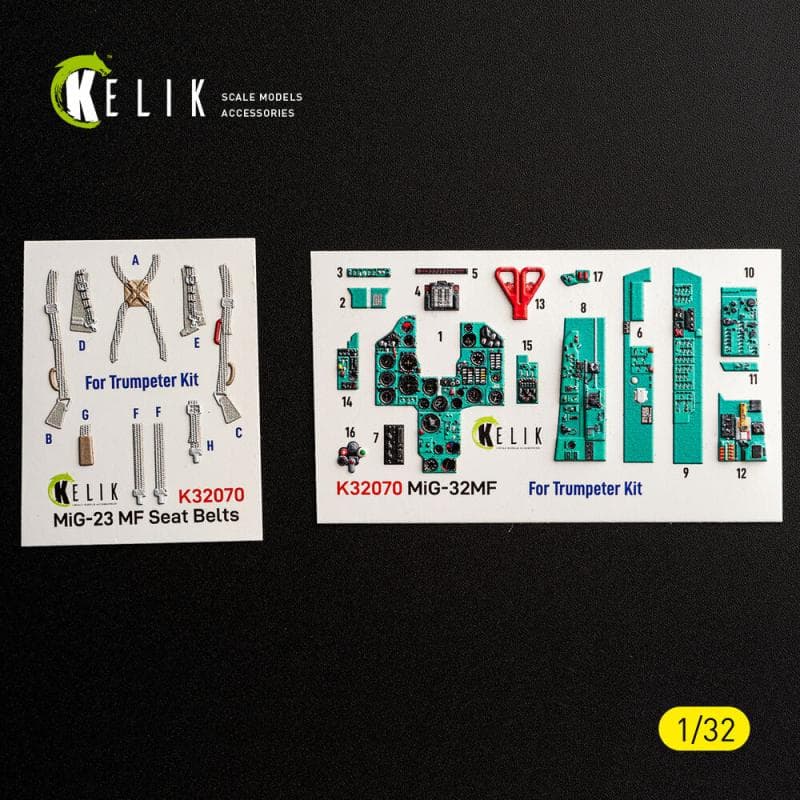Mig-23 Mf - Interior 3d Decals [Trumpeter]