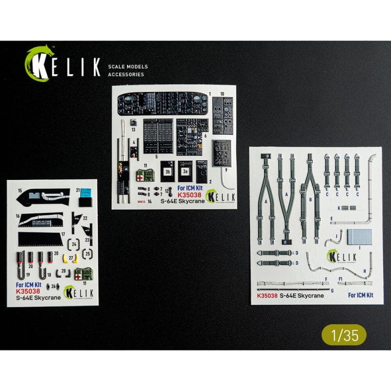 S-64e Skycrane - Interior 3d-Decals [Icm]