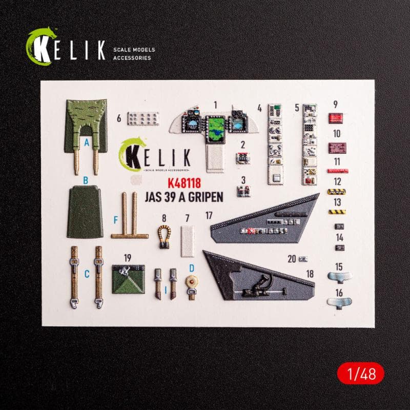 Jas-39 A - Interior 3d-Decals [Italeri]
