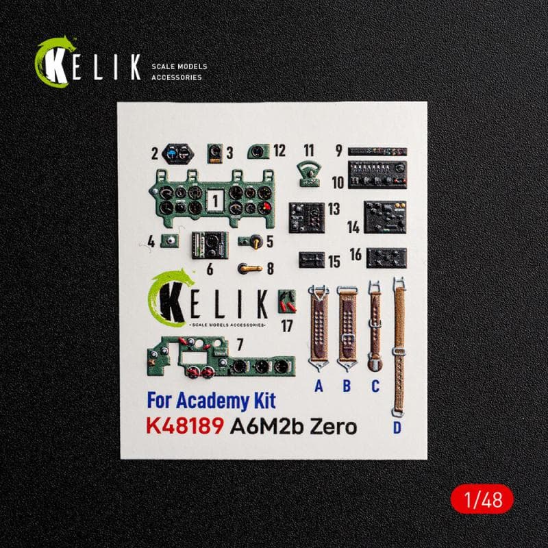 A6m2b Zero - Interior 3d-Decals [Academy]
