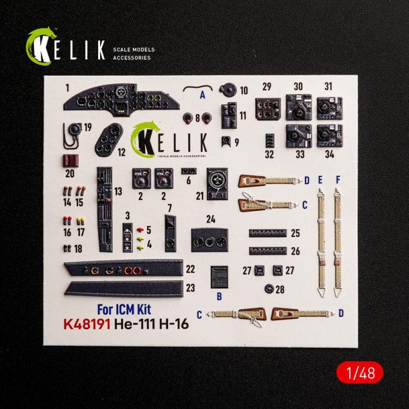 He-111 H-16 - Interior 3d-Decals [Icm]