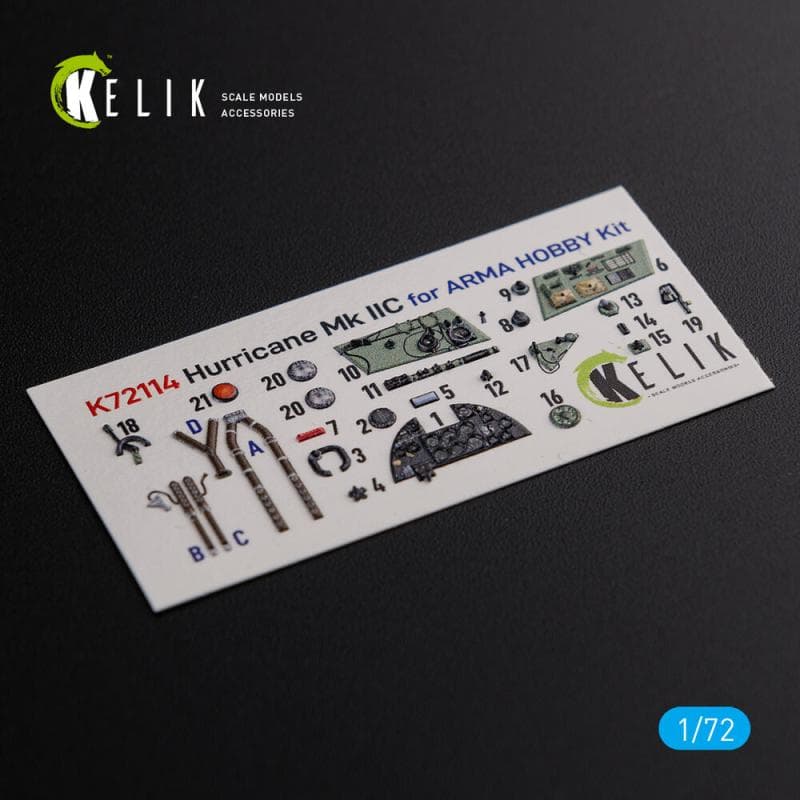 Hurricane Mk Iic - Interior 3d-Decals [Arma Hobby]