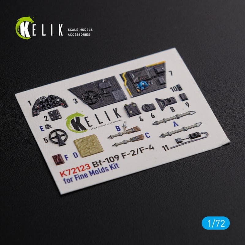 Bf109-F2/F4 - Interior 3d-Decals [Fine Molds]