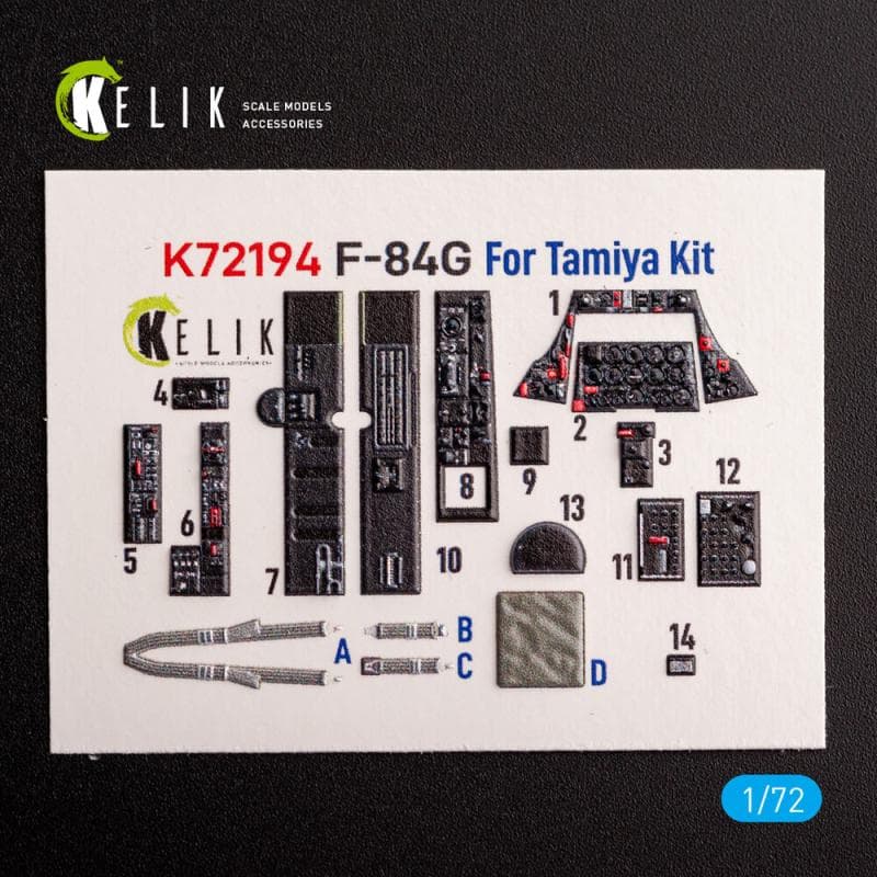 F-84g Thunderjet - Interior 3d-Decals [Tamiya]